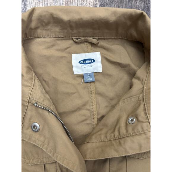 Old Navy Tan Utility Jacket 100% Cotton Size Small - Picture 4 of 5
